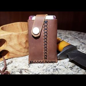 Handmade Rustic Outdoors Minimalist Brown Wallet
